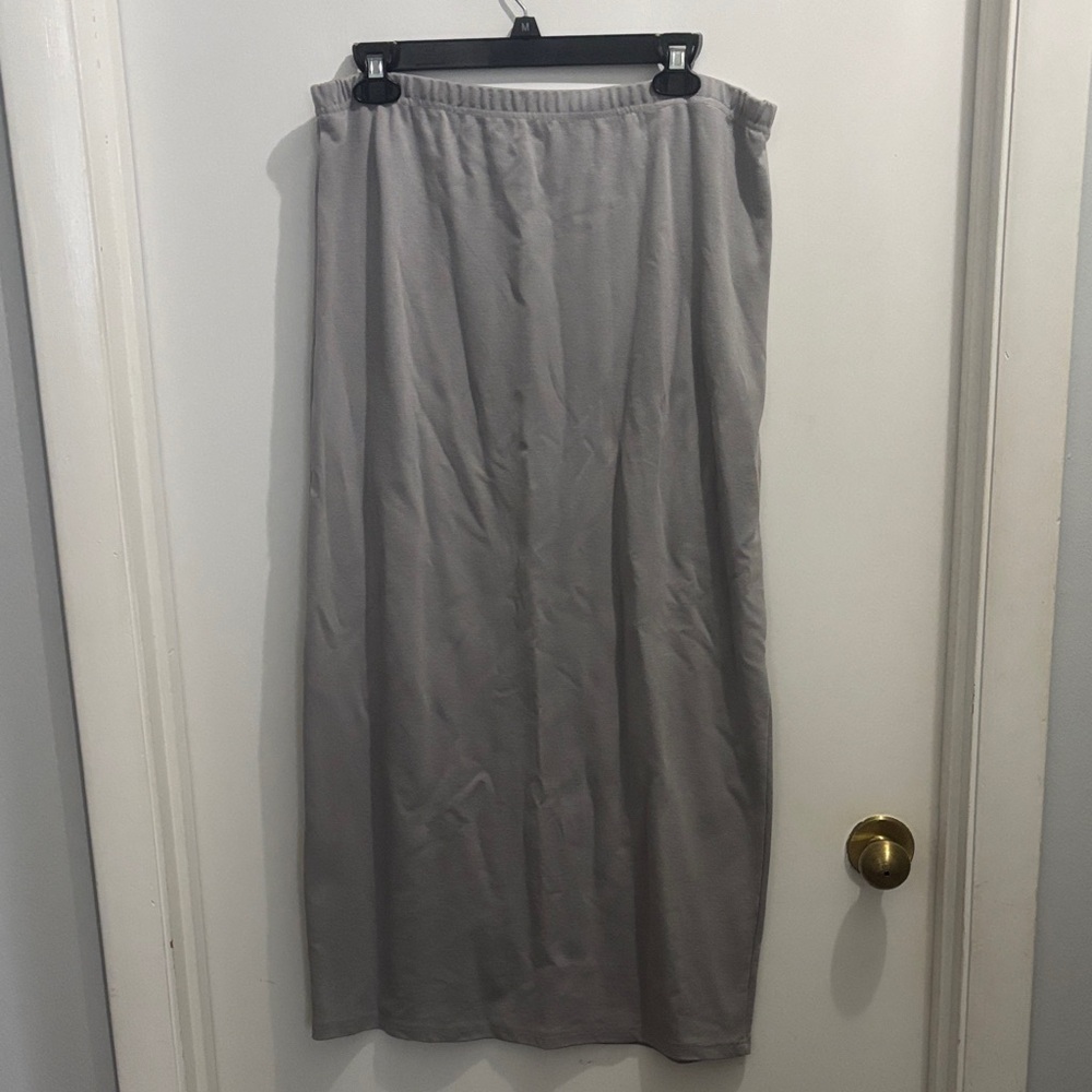 Chic Gray Maxi Skirt for Women